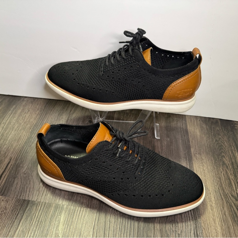 G.H. Bass & Co. Men's Black/Tan Knit 713211X41A Casual Dress Shoes 8 - Picture 2 of 10